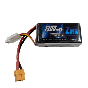BATERIA DE LIPO 3S 11.1V 1300MAH 35C COM PLUG XT60 ZEEE POWER 1300M-35C-3S-XT60